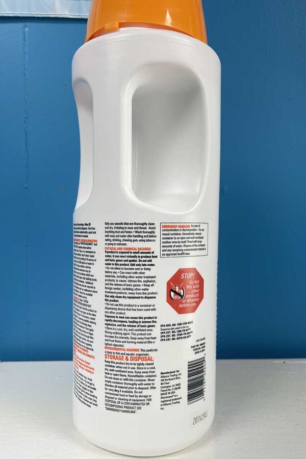 Calcium Hypochlorite 73% Powder Pool Super Shock, 5 lb. Bottle
